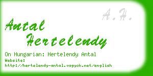 antal hertelendy business card